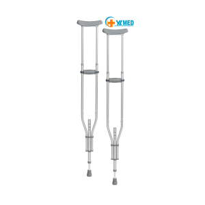 Medical rehabilitation adult medium weight light height adjustable crutch with a weight capacity of 300 pounds