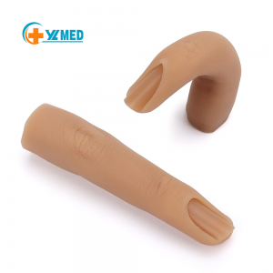 Silicone Practice Fingers for Acrylic Soft Nail Training Model Practice Finger Flexible Nail Mannequin Finger for Nails Practice