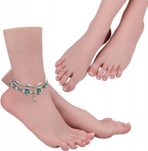 Realistic silicone feet 1:1 life-size silicone female foot mannequin jewelry display tattoo practice art collection